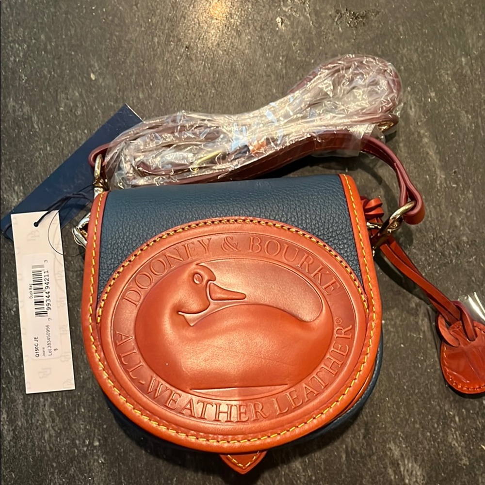 Dooney & Bourke Embossed Leather Saddle Bag